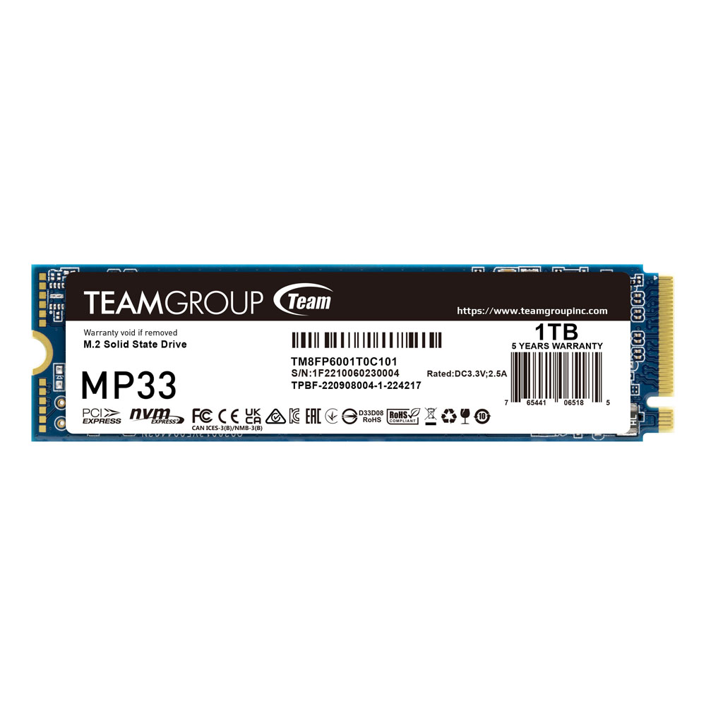 1TB Teamgroup MP33 NVME M.2 PCIe SSD