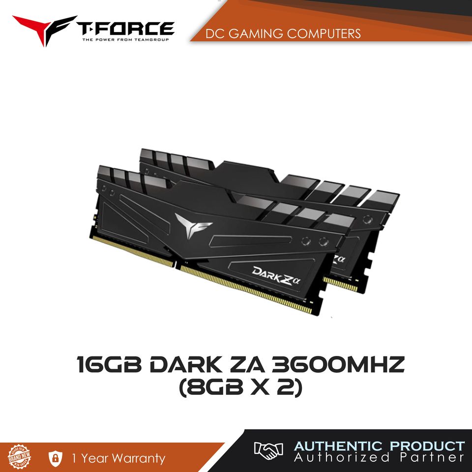 16GB T Force Dark Za Black 3600 8GBx2 DDR4 
