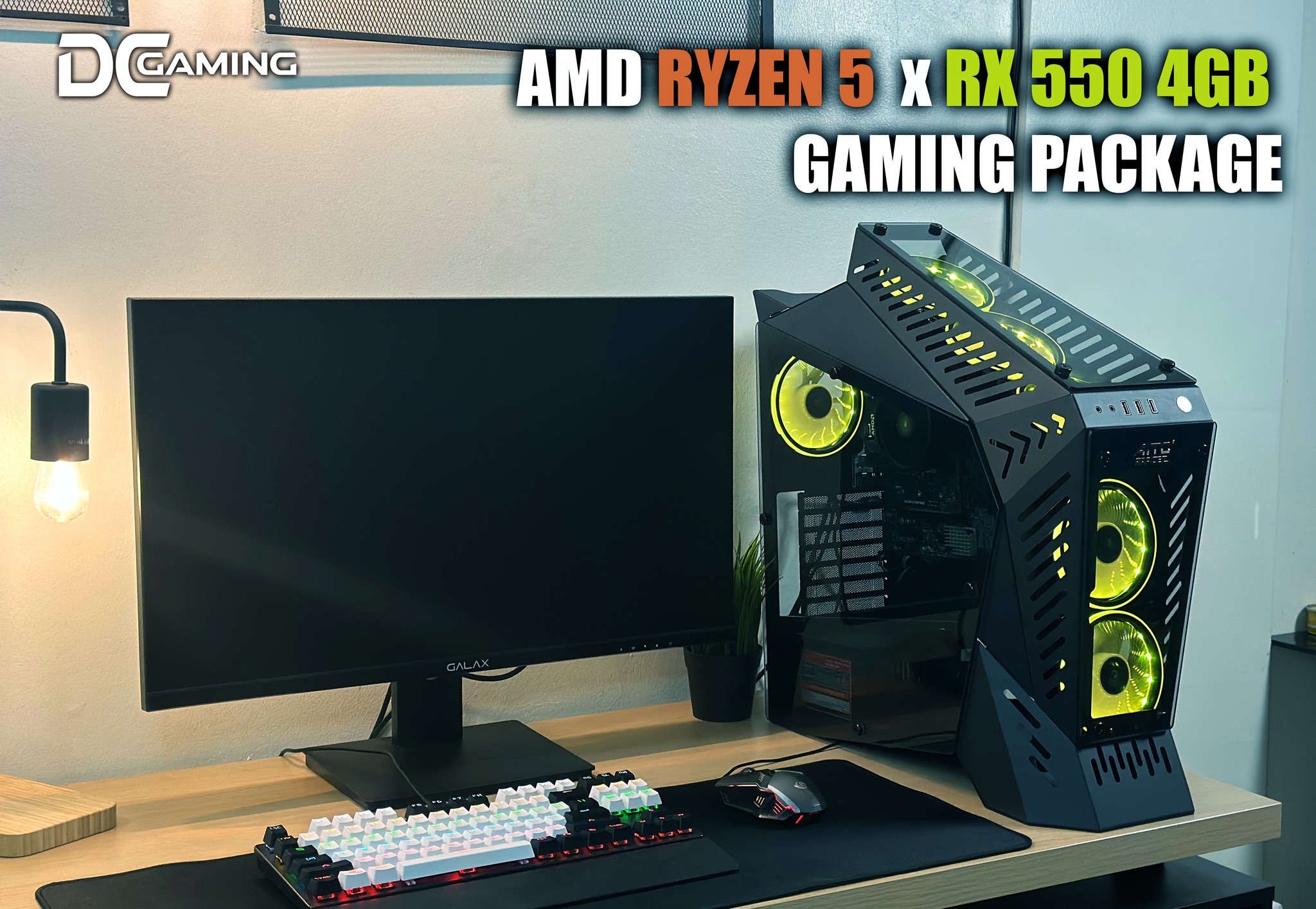 AMD Ryzen 5 5500 x RX 550 4GB Videocard -  Gaming PC Build