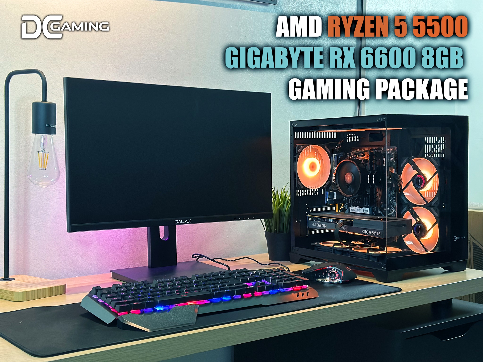 AMD R5 5600 - RX 6600 8GB  | Black Cube | High Settings Gaming / Editing - PC Build