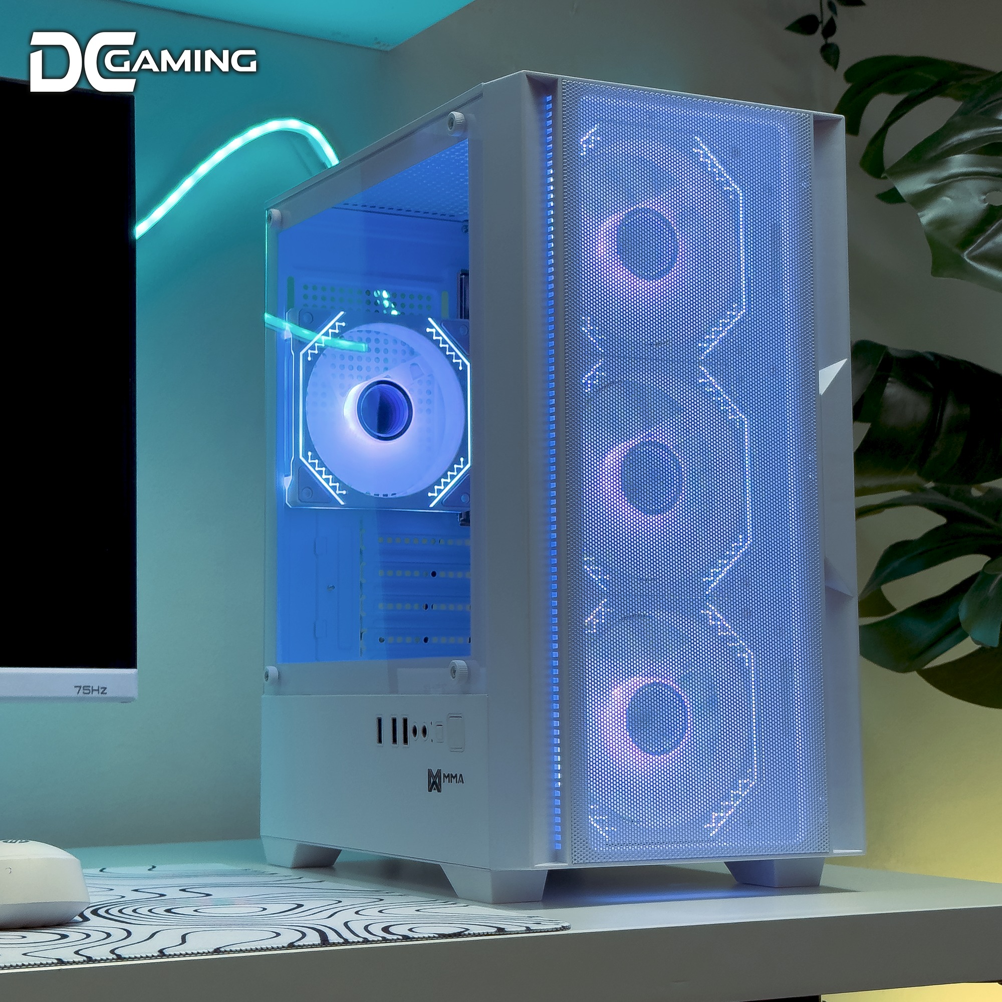 MMA MH208 - MATX Gaming Chasis | WHITE