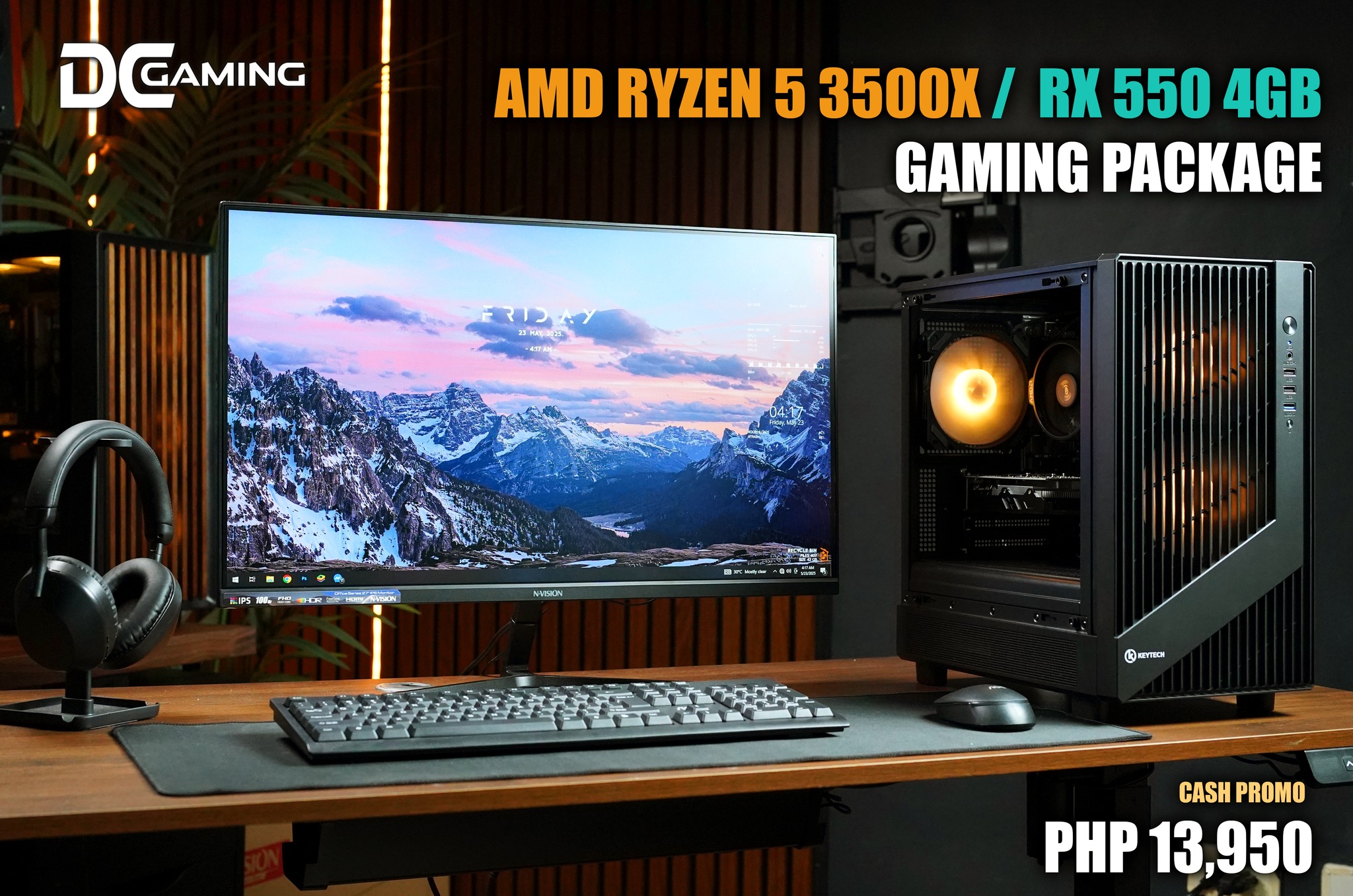 AMD R5 3500X x RX 550 4GB DDR5  | Blackout Gaming / Editing - PC Build