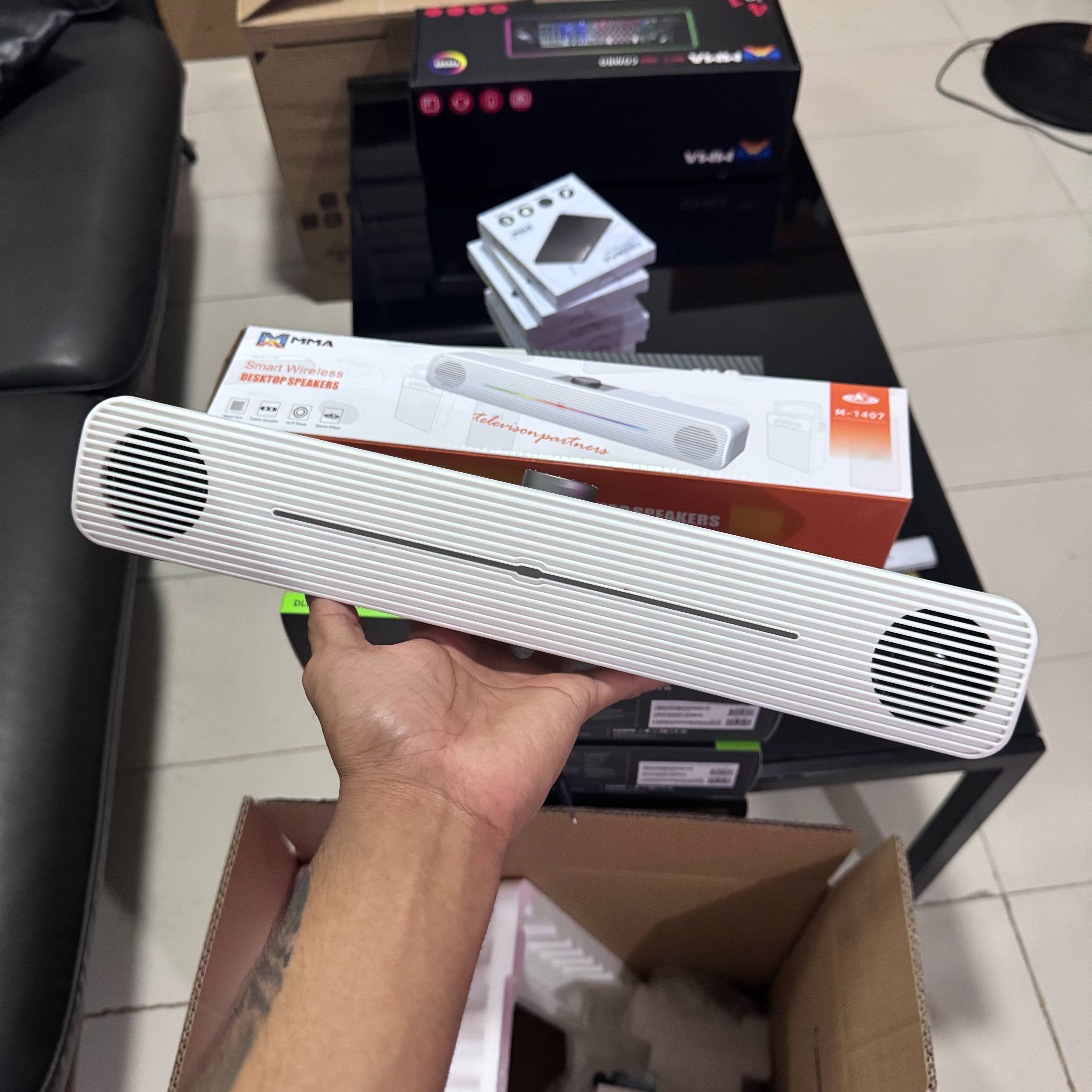 MMA Speaker Mini Soundbar | WHITE