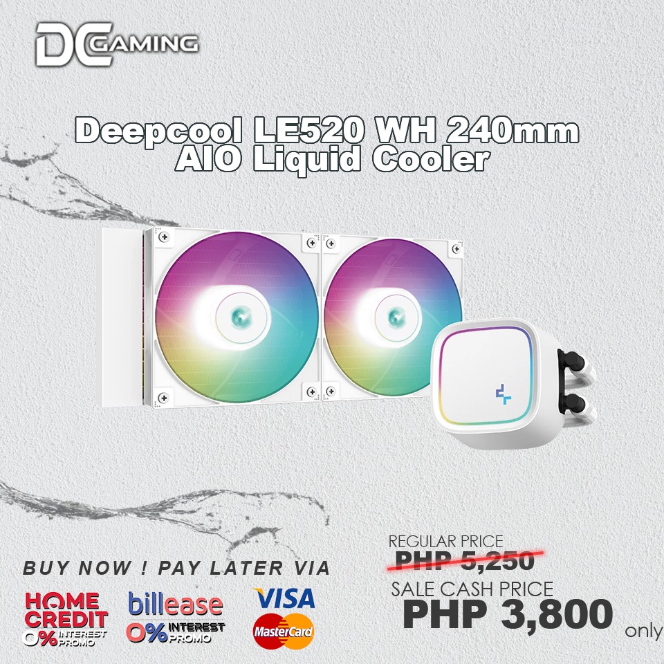 Deepcool LE520 WH 240mm AIO Liquid Cooler 