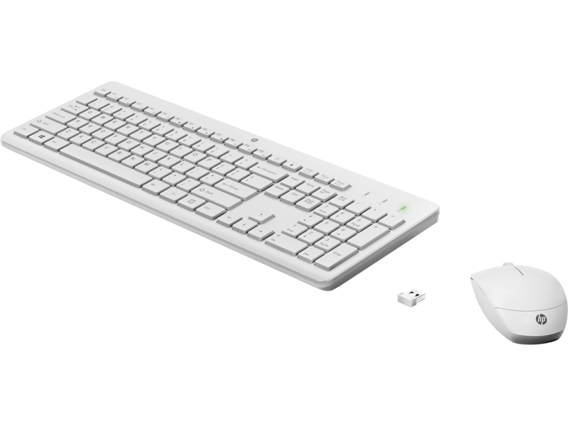 HP Wireless USB Keyboard and Mouse Combo CS10 - White