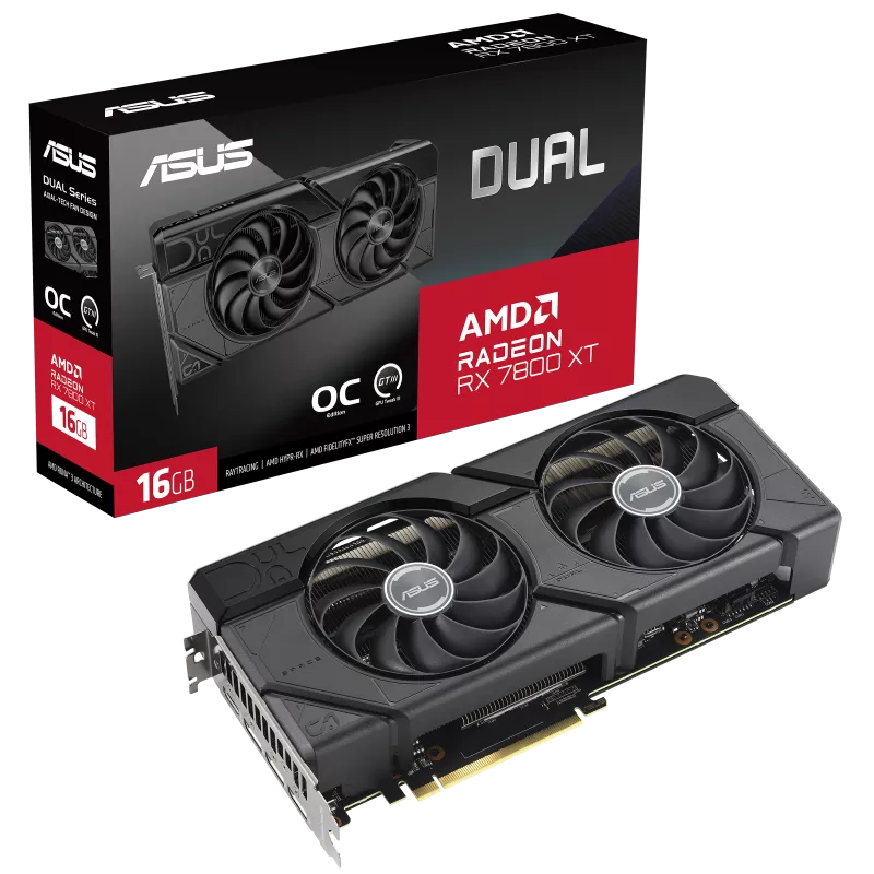 ASUS Dual Radeon™ RX 7800 XT OC Edition 16GB
