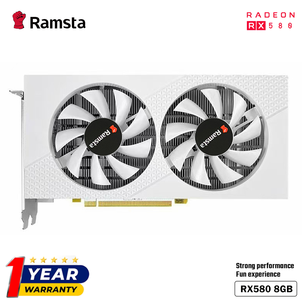 Ramsta AMD RX580 8GB Graphics Card GDDR5 256Bit WH
